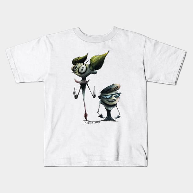 Dexter and Deedee Kids T-Shirt by DinoTomic